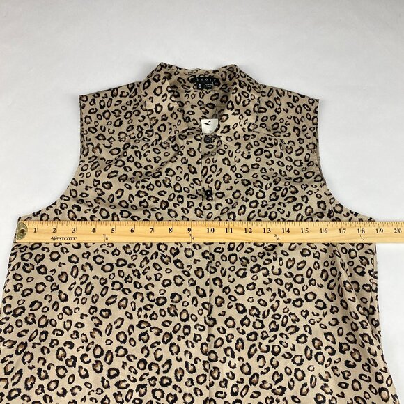NWT Theory 100% Silk Tank Blouse Women's Size Medium - Cheetah Print - Picture 9 of 14